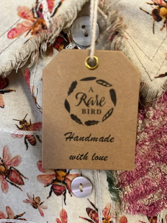 A Rare Bird Floral Patchwork Button-Up Shirt Dress in Pink and Green - Picture 3 of 11